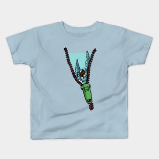 Zip Check: Journey to the North Pole Kids T-Shirt